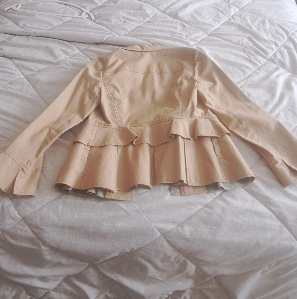Tory Burch Peplum Jacket – Size 8 – Camel/Tan – 100% Cotton - Picture 10 of 10